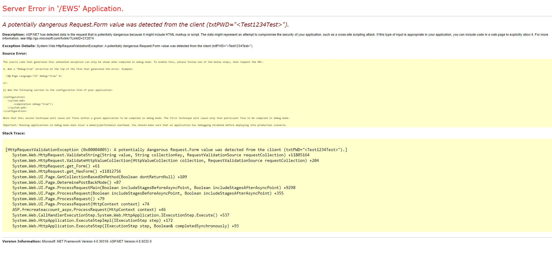 Server Error