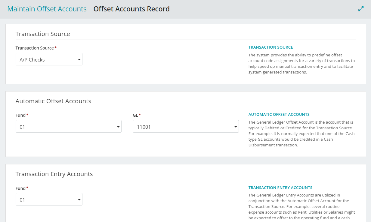 app ar 11526 please complete the offset account assignments